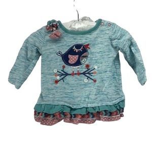 Nursery Rhyme‎ BAby Girls 0-3 Months Peplum Long Sleeve Top